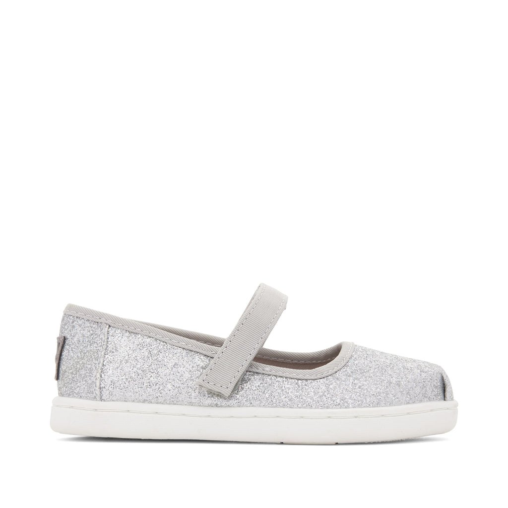 Mary Jane Silver Toddler Shoe Side View