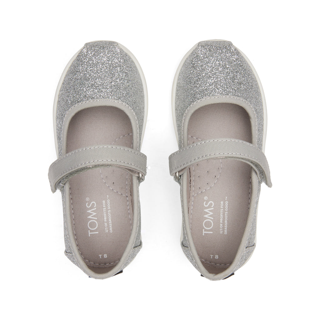 Mary Jane Silver Toddler Shoe Top View