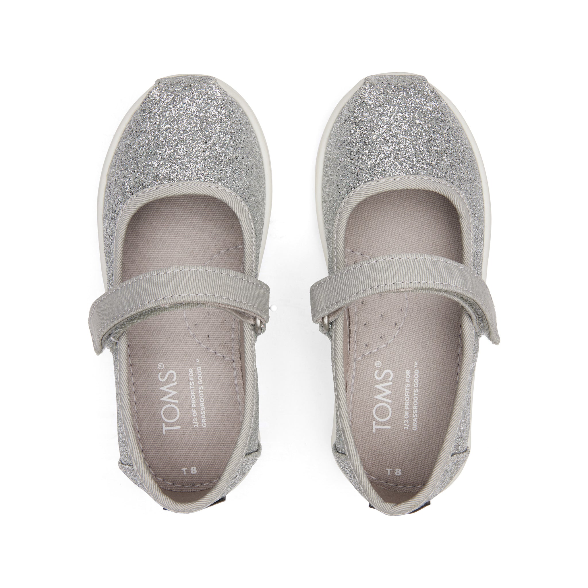 Mary Jane Silver Toddler Shoe Top View