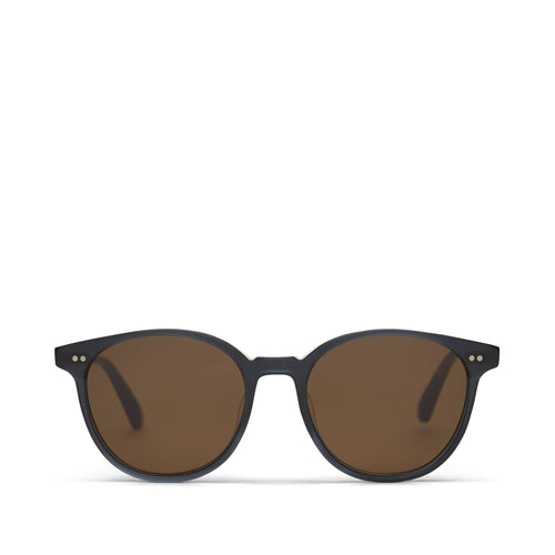 Bellini Black Teal Handcrafted Sunglasses Side Angle View