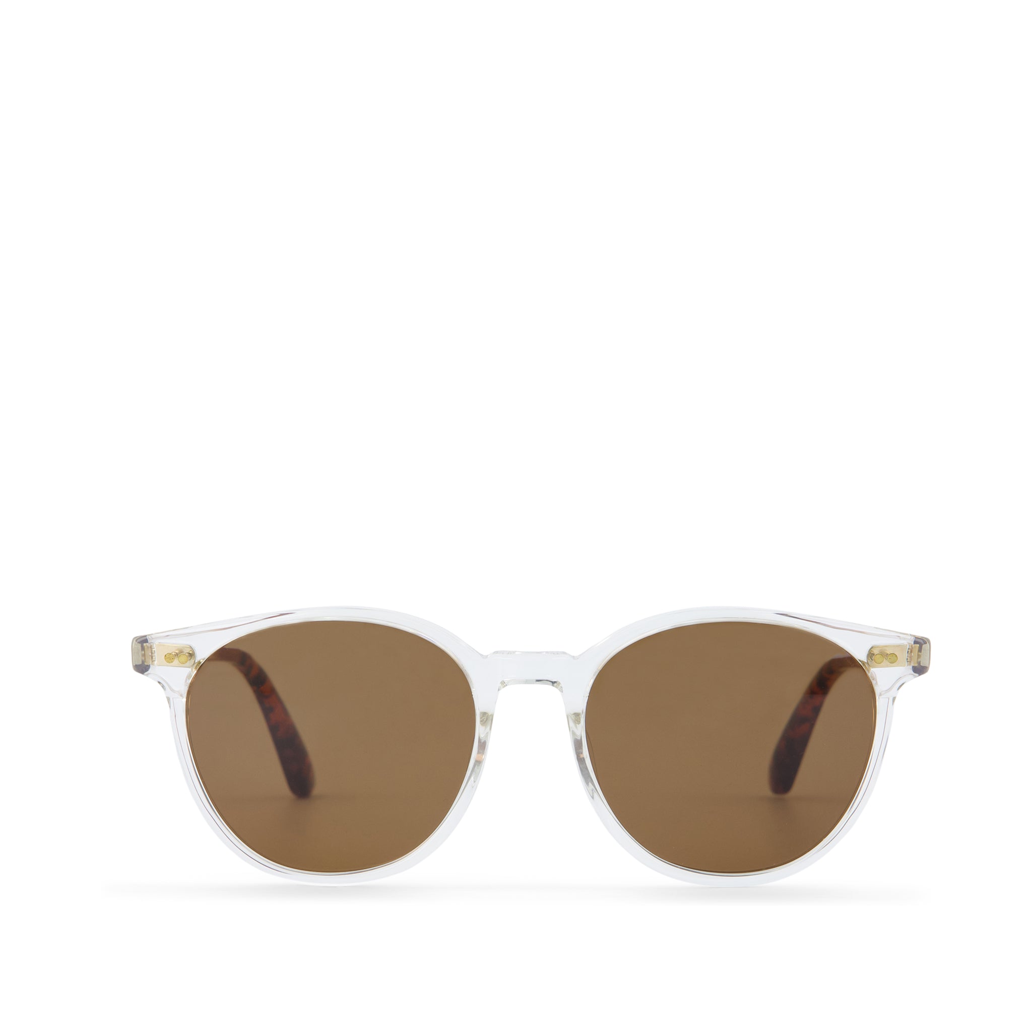 Bellini Handcrafted Sunglasses - Vintage Crystal-Brown Front View