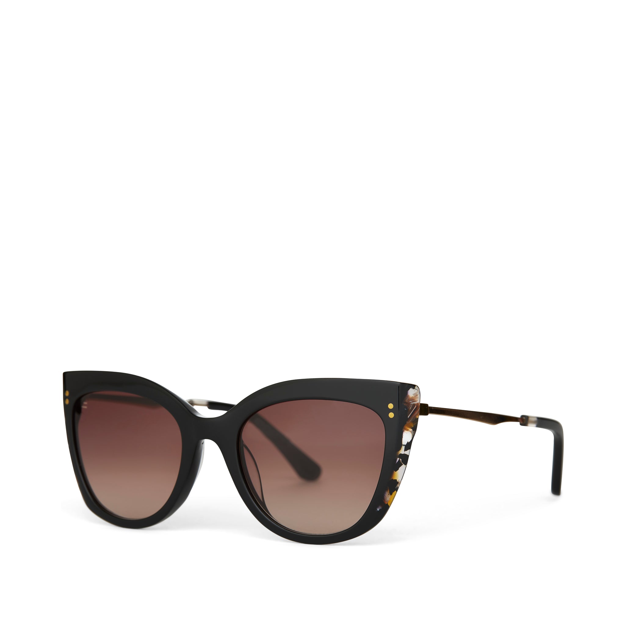 Sophia Honey Multi Handcrafted Sunglasses Side Angle View