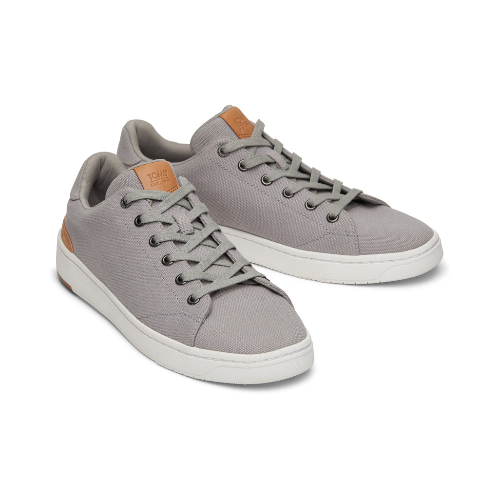 TRVL LITE Grey Canvas Lace-Up Sneaker Front View