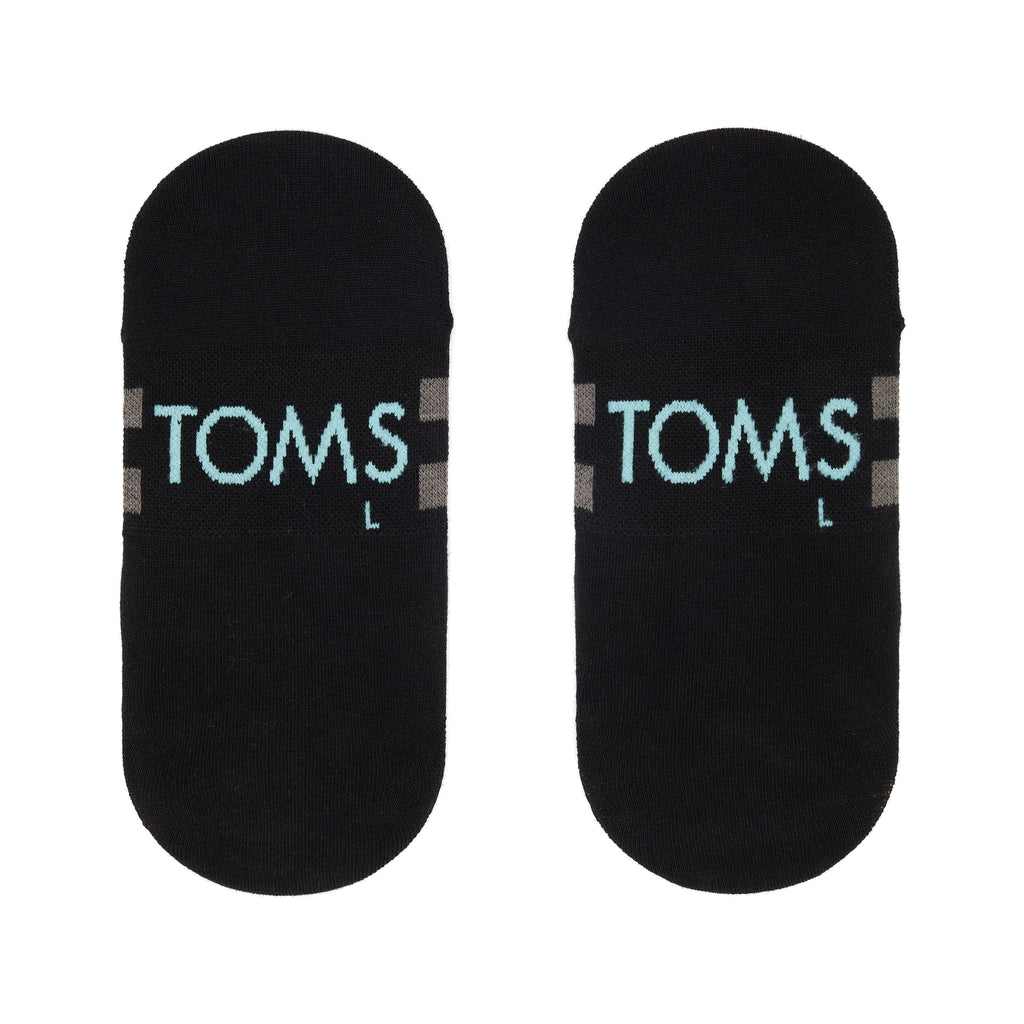 Classic No Show Socks Black Back View