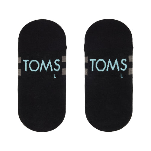 Classic No Show Socks Black Back View