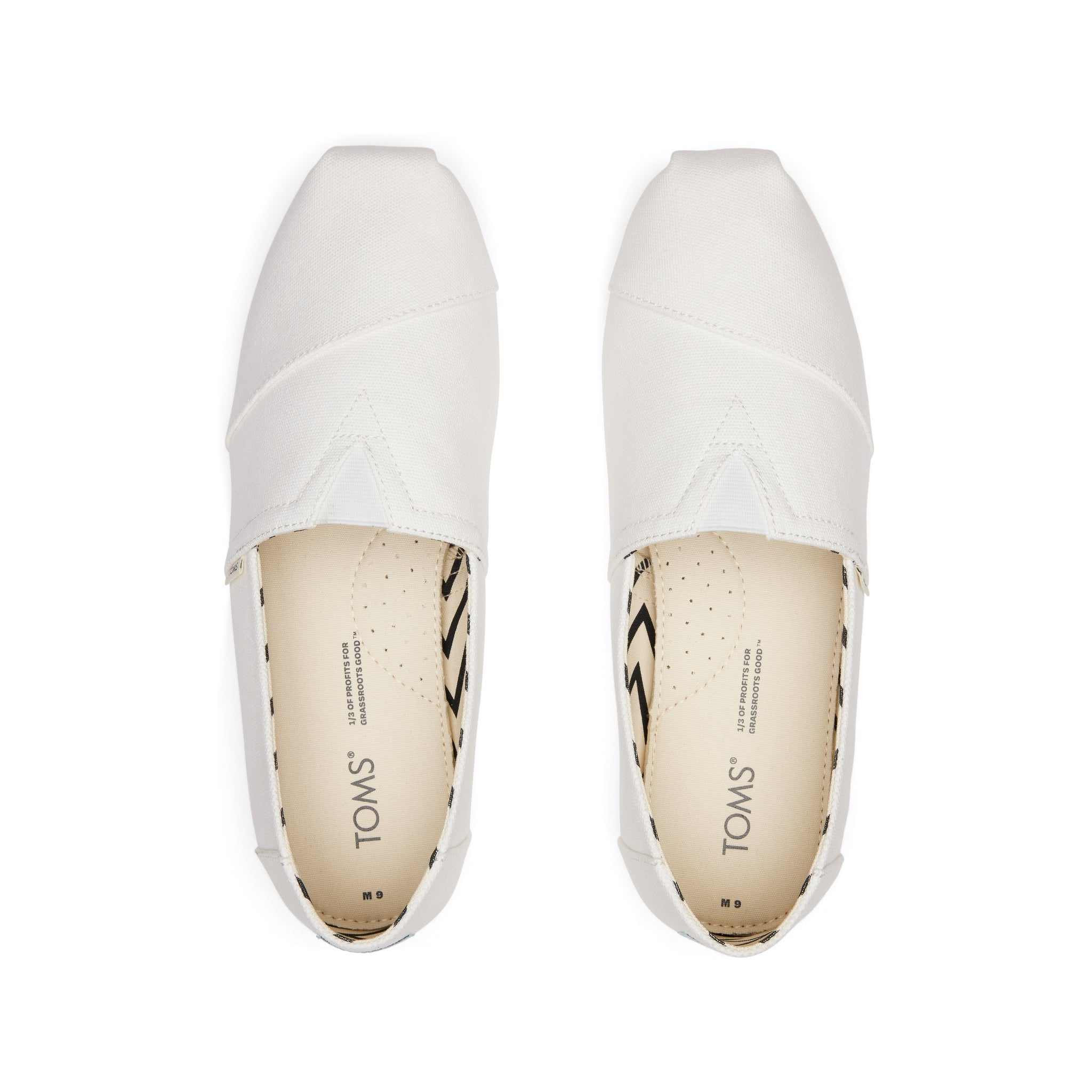 Alpargata White Recycled Cotton Canvas Top View