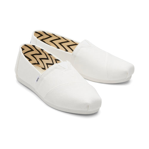 Alpargata White Recycled Cotton Canvas Front View