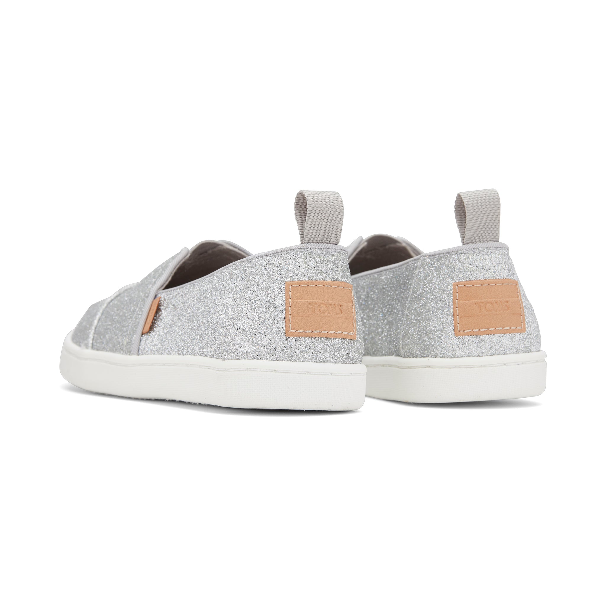 Youth Alpargata Silver Glimmer Kids Shoe Back View