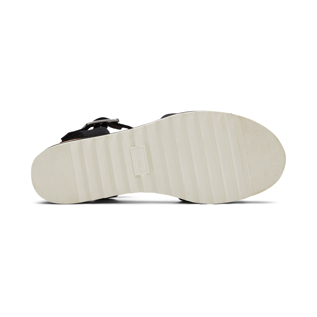 Diana Black Wedge Sandal Bottom Sole View