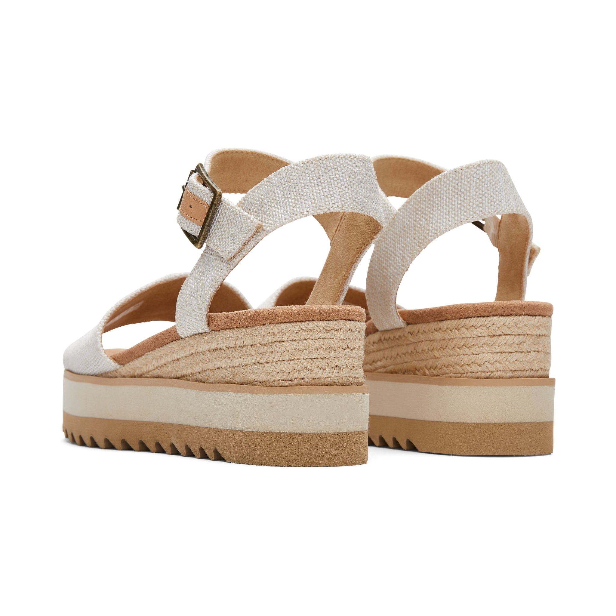 Diana Natural Wedge Sandal Back View