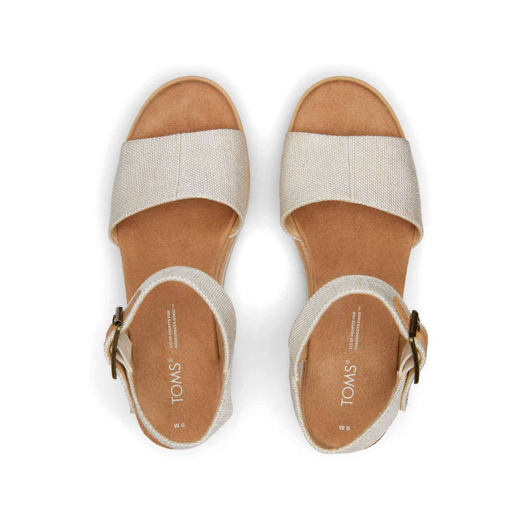 Diana Natural Wedge Sandal Top View