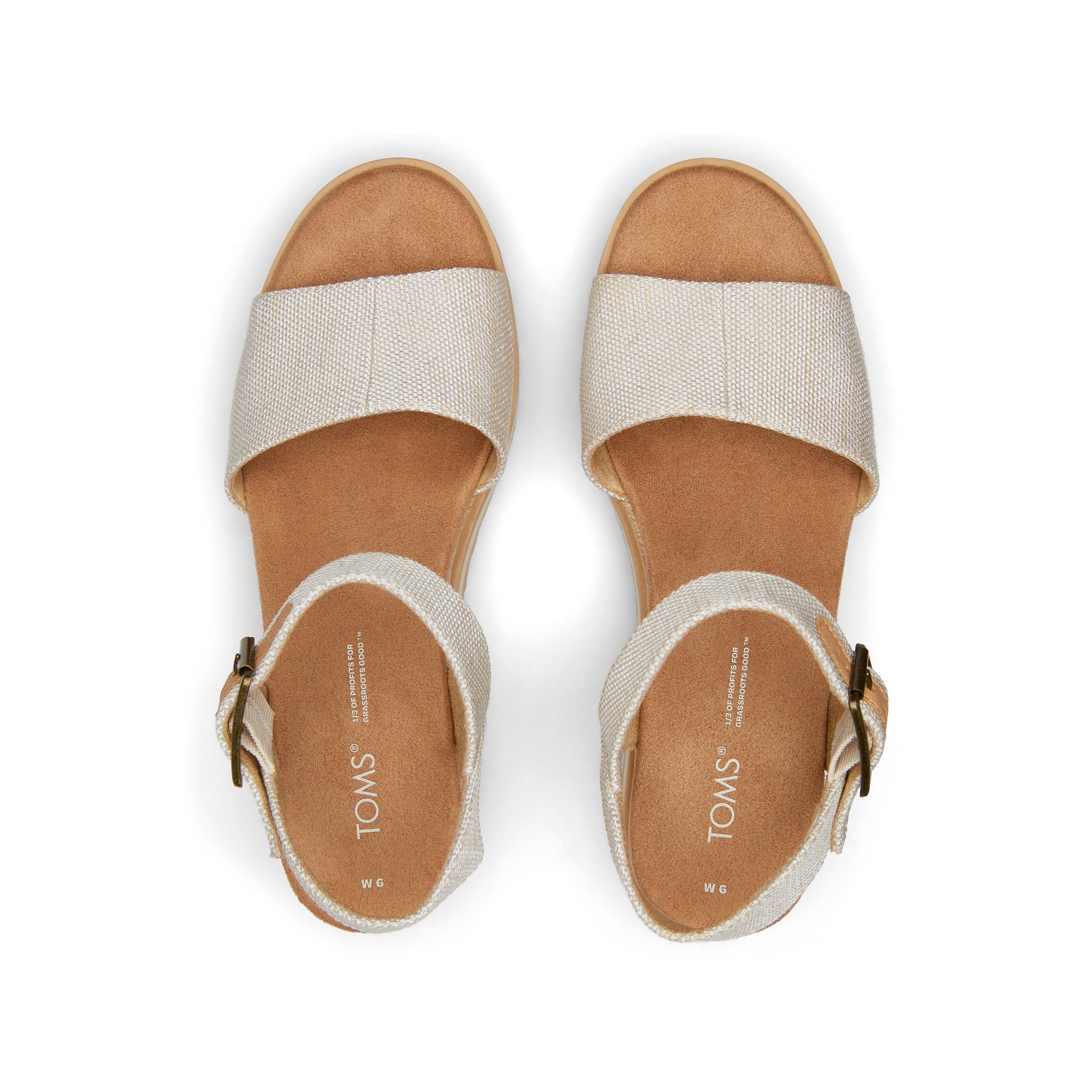 Diana Natural Wedge Sandal Top View
