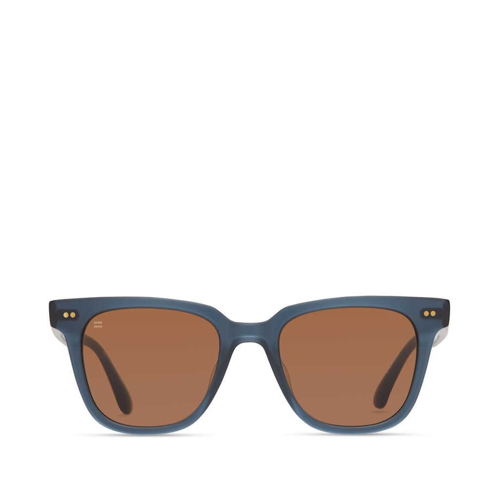 Memphis 301 Black Teal Handcrafted Sunglasses Front View