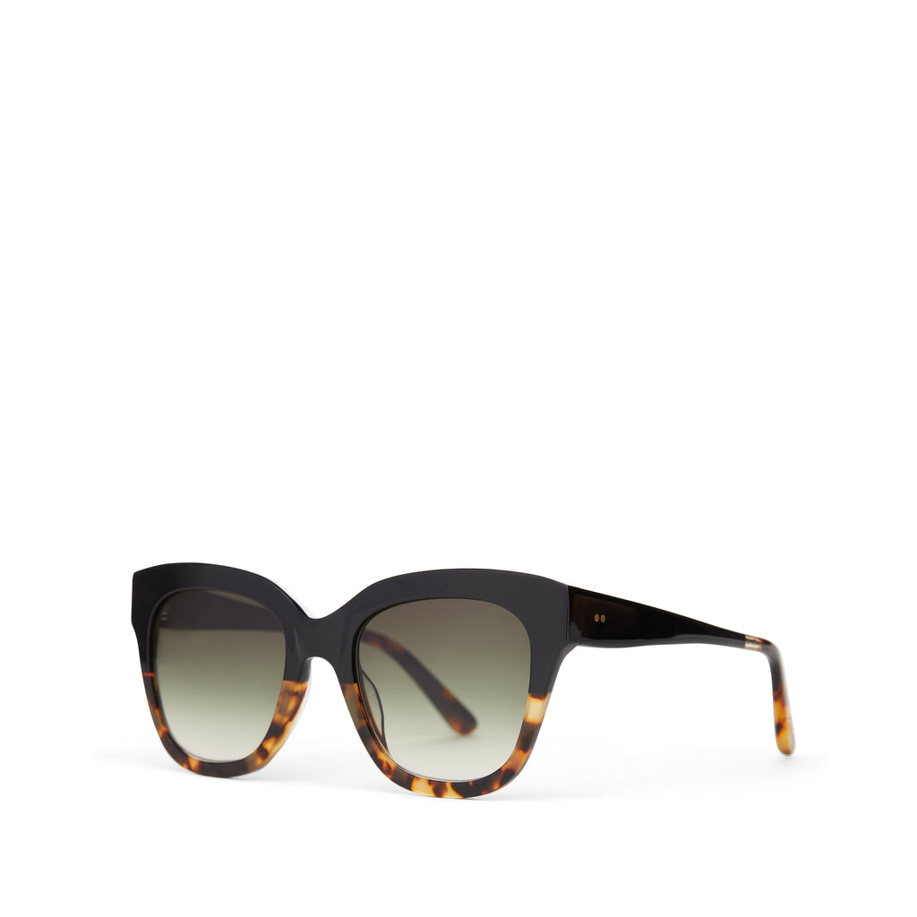 Sloane Black Tortoise Fade Handcrafted Sunglasses Side View