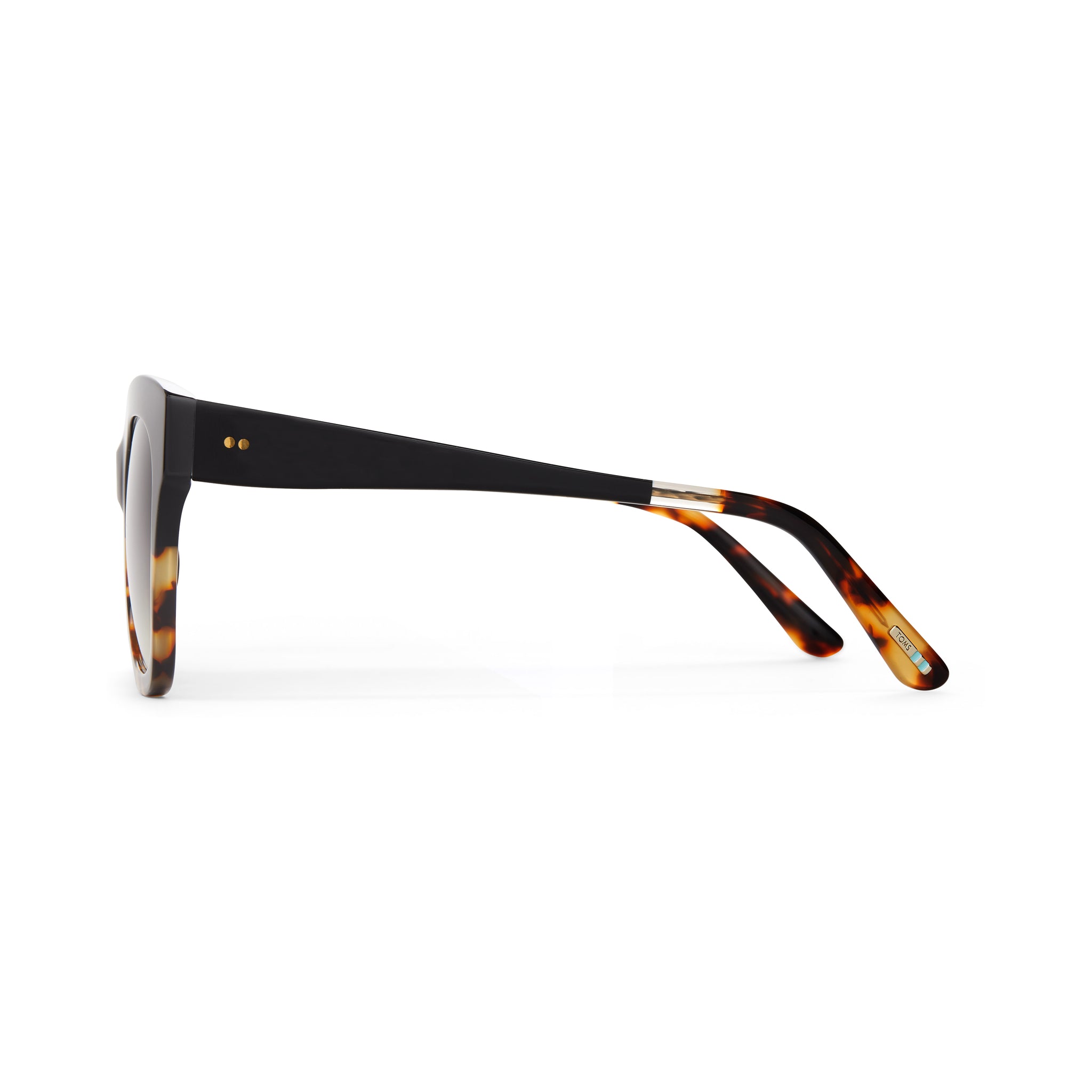 Sloane Black Tortoise Fade Handcrafted Sunglasses Profile View