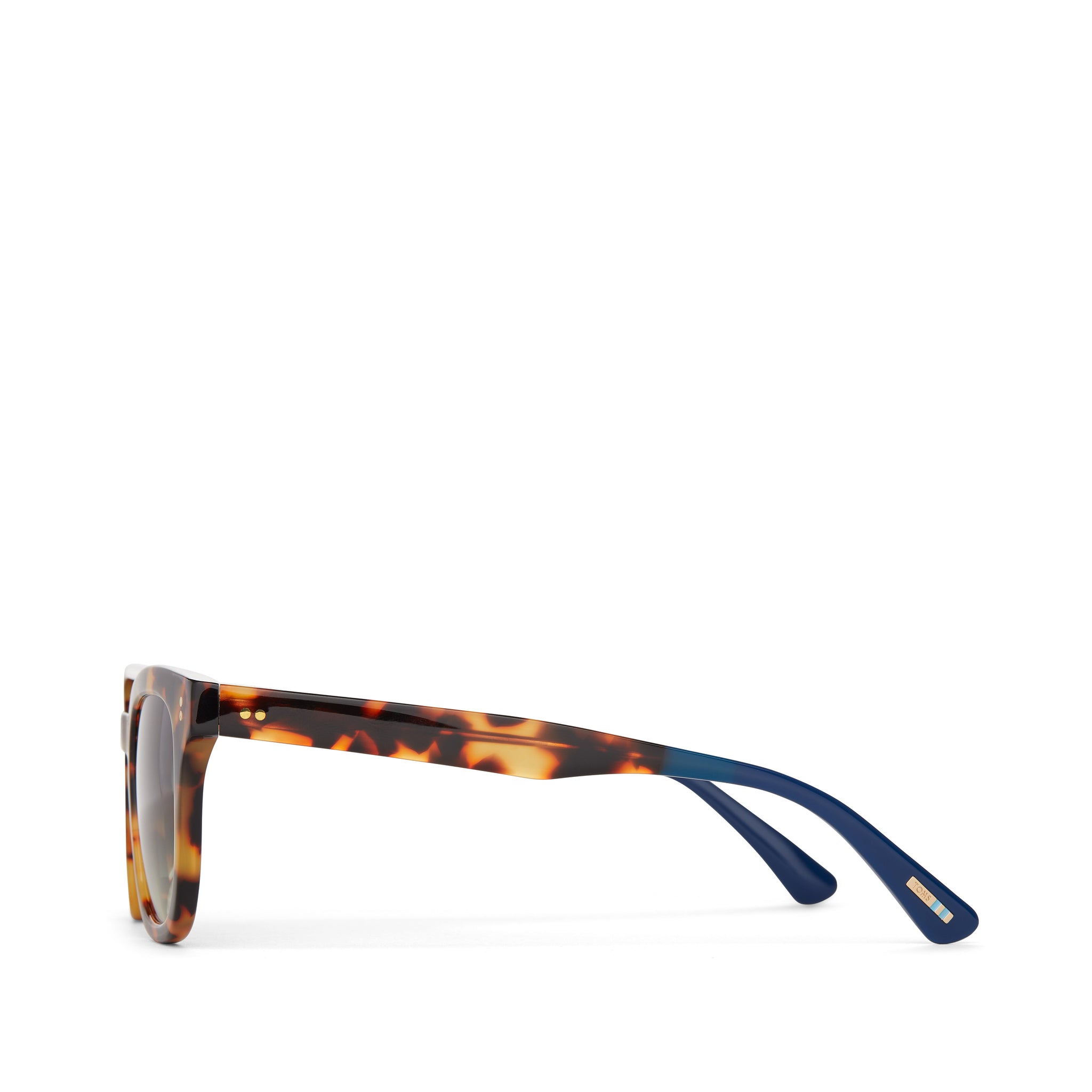 Sahara Traveler Sunglasses - Matte Blonde Tortoise- Bottle Green Side View