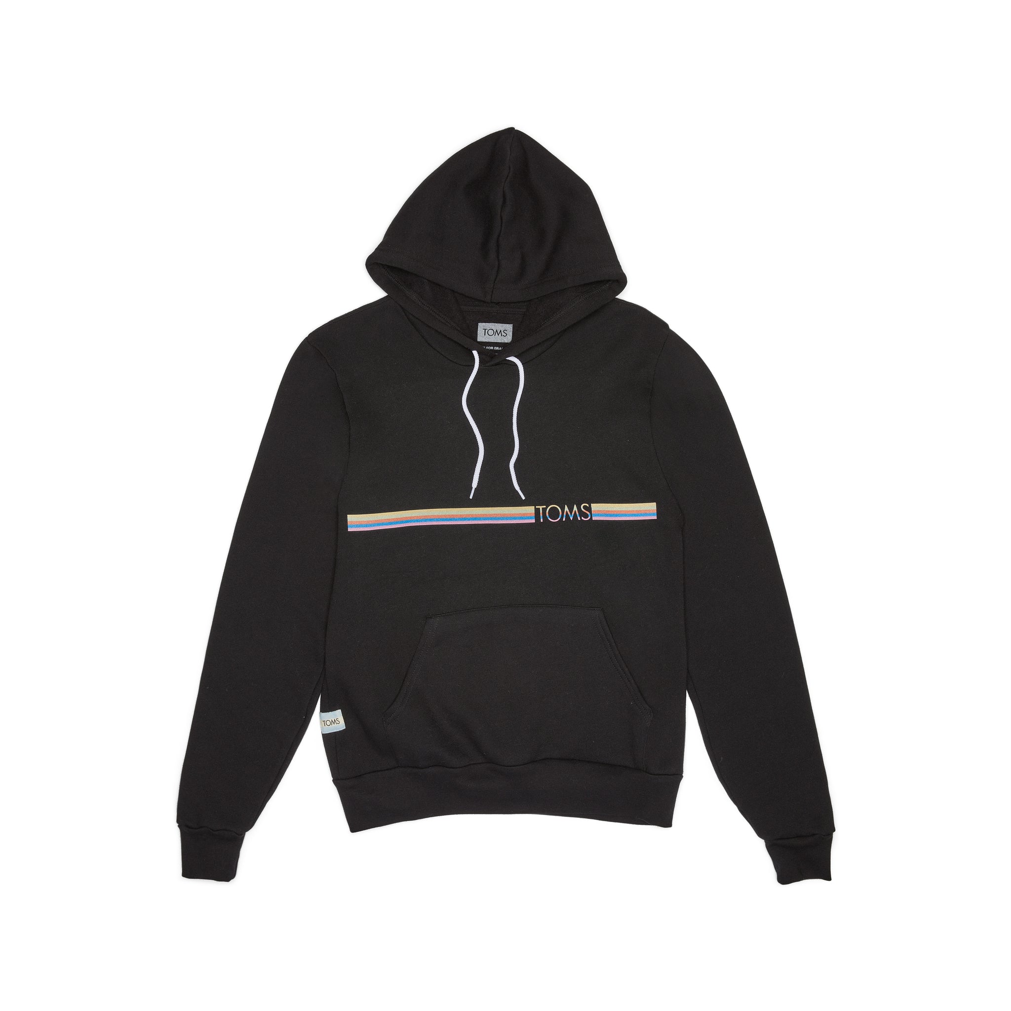 Striped TOMS Fleece Hoodie Front View