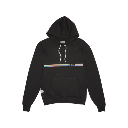 Striped TOMS Fleece Hoodie Front View