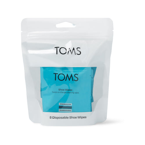 TOMS Shoe Cleaning Wipes 8 Pack Front View