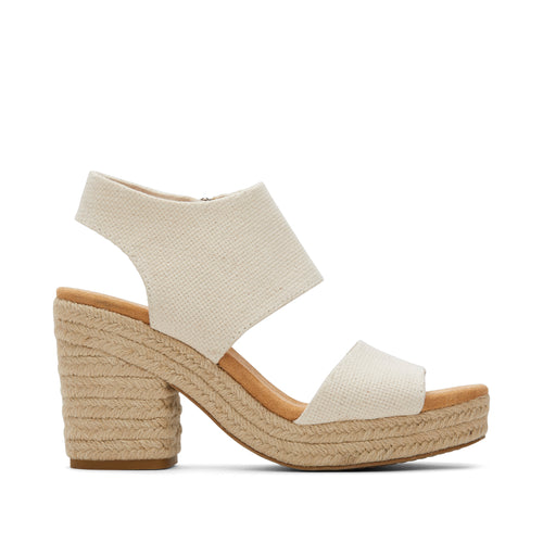 Majorca Rope Natural Platform Sandal Side View