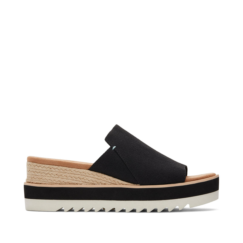 Diana Mule Black Sandal Side View