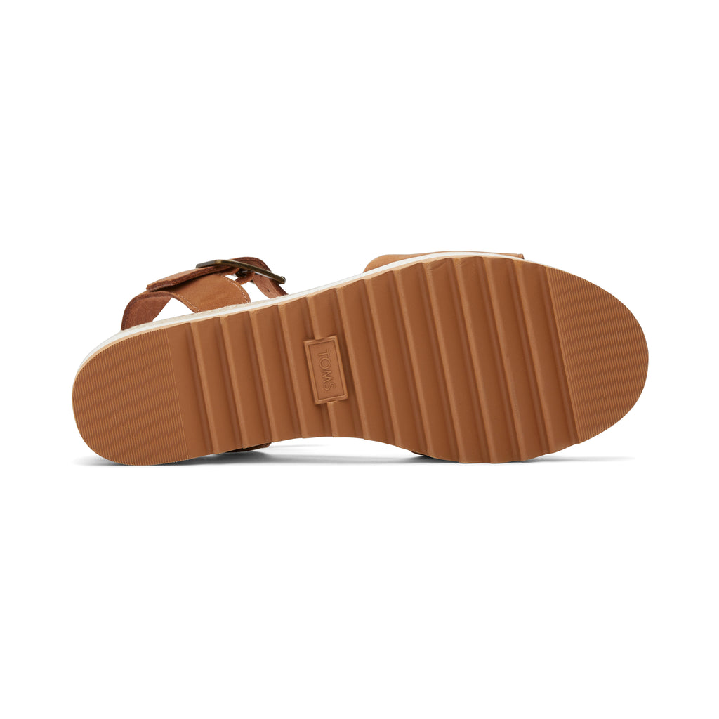 Diana Tan Leather Wedge Sandal Bottom Sole View