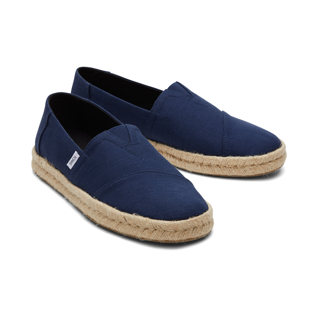 Alpargata Navy Recycled Cotton Rope 2.0 Espadrille Front View