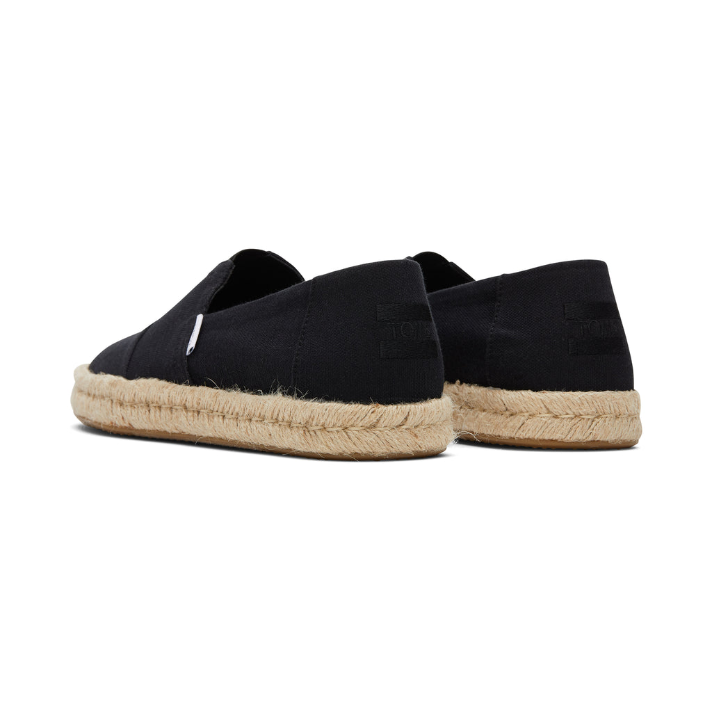 Alpargata Black Recycled Cotton Rope 2.0 Espadrille Back View