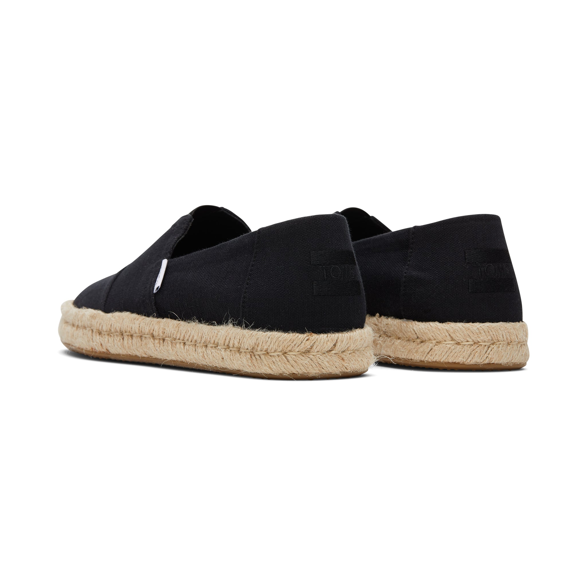 Alpargata Black Recycled Cotton Rope 2.0 Espadrille Back View