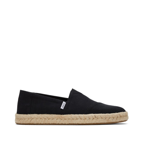 Alpargata Black Recycled Cotton Rope 2.0 Espadrille Side View