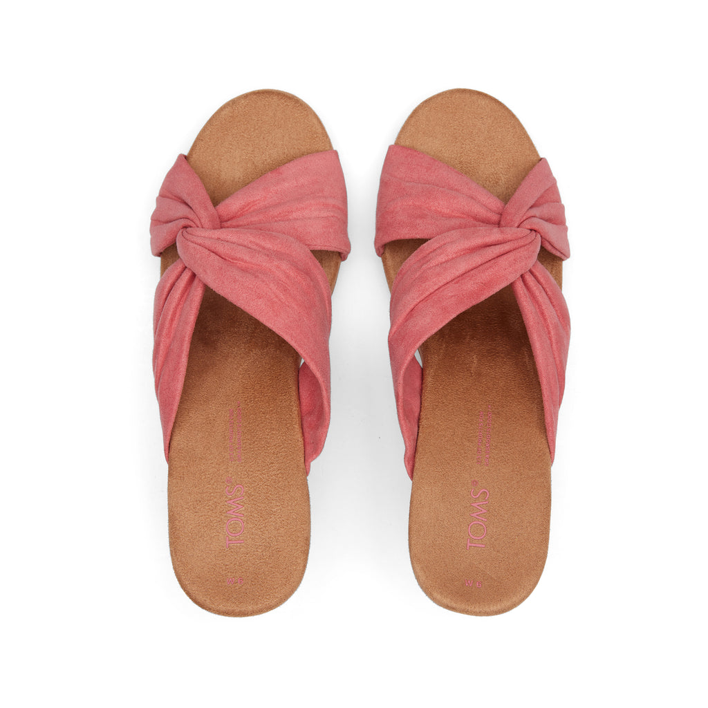 Serena Pink Cork Wedge Sandal Top View