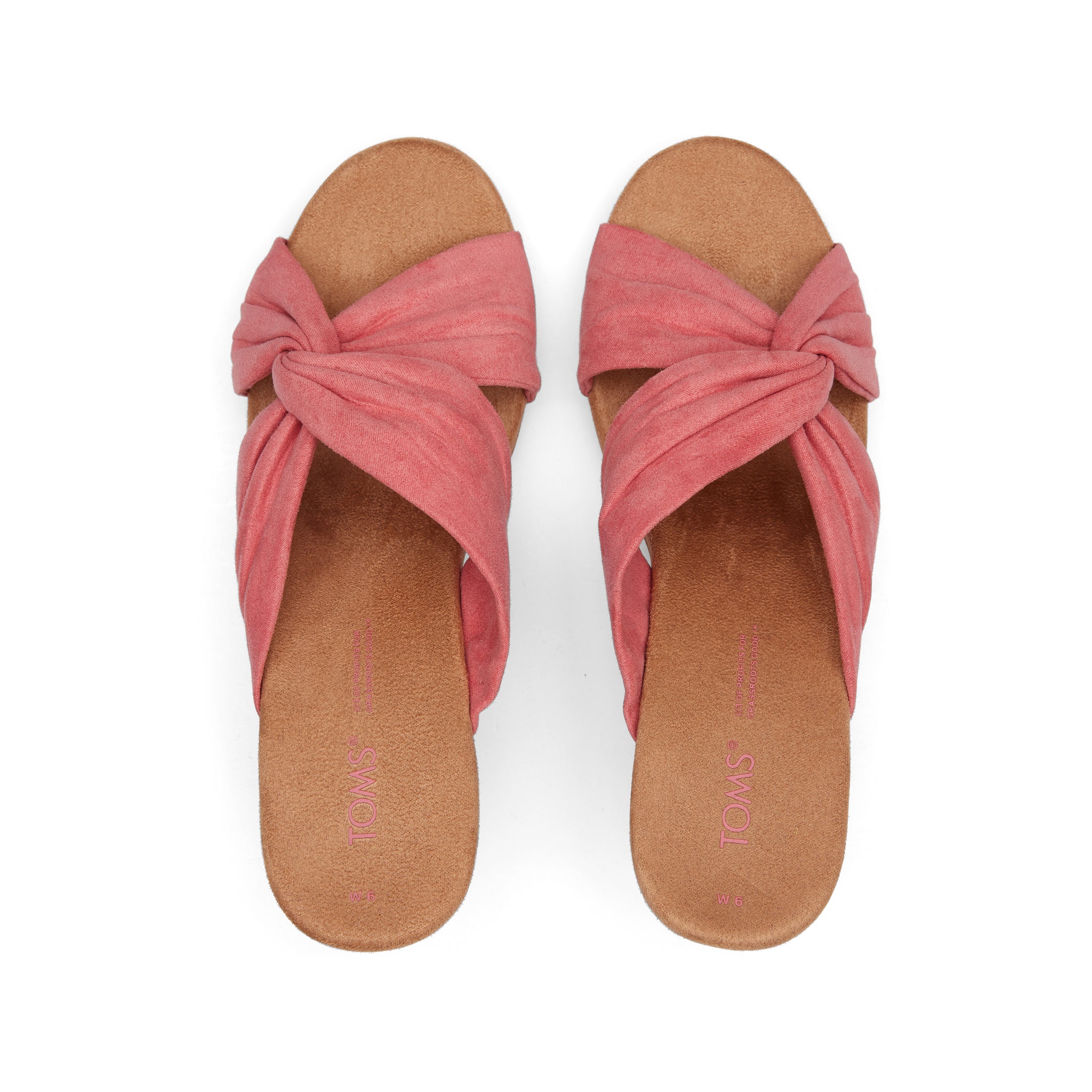 Serena Pink Cork Wedge Sandal Top View