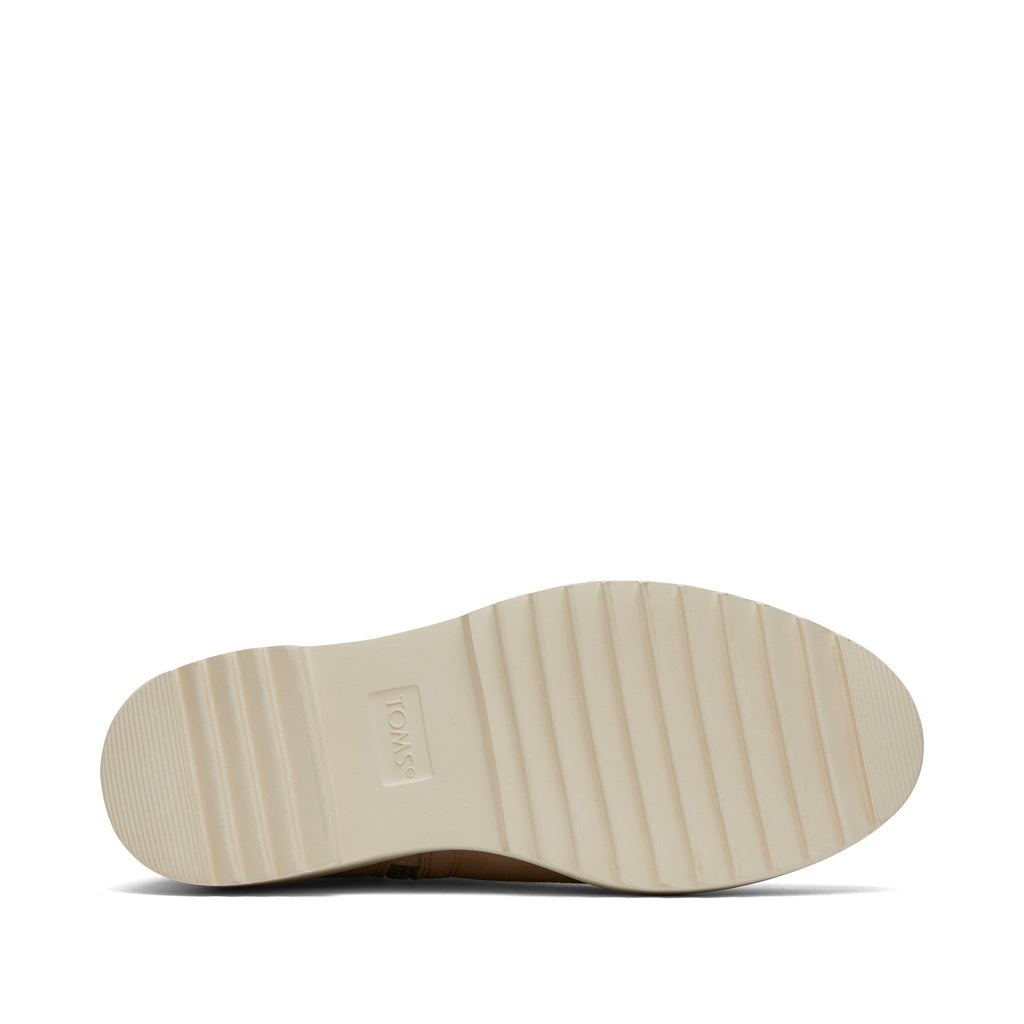 Maude Oatmeal Suede Wedge Boot Bottom Sole View
