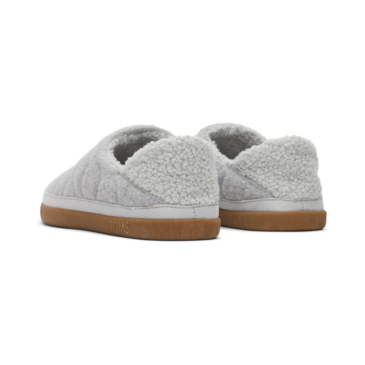 Ezra Grey Quilted Convertible Slipper Back View