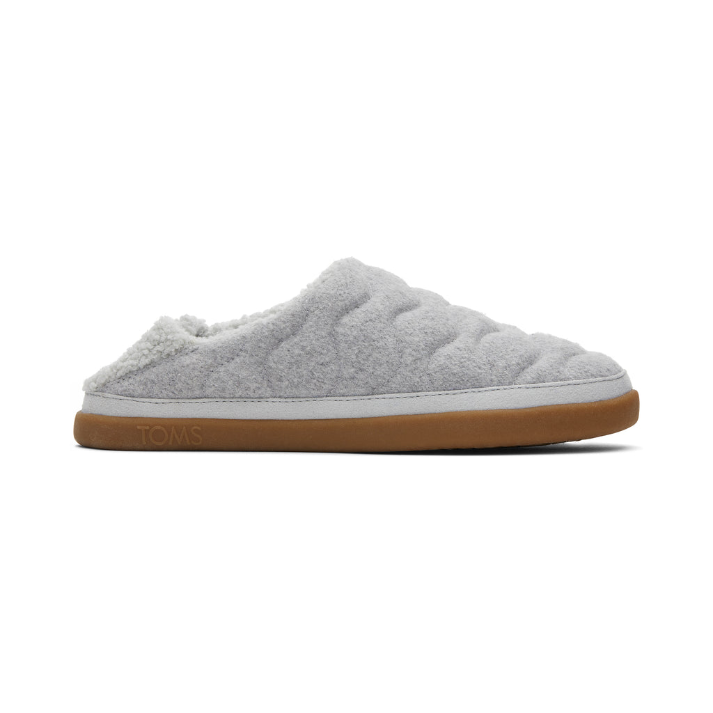 Ezra Grey Quilted Convertible Slipper Side View