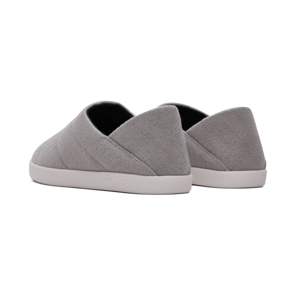 Ezra Grey Faux Fleece Convertible Slipper Back View