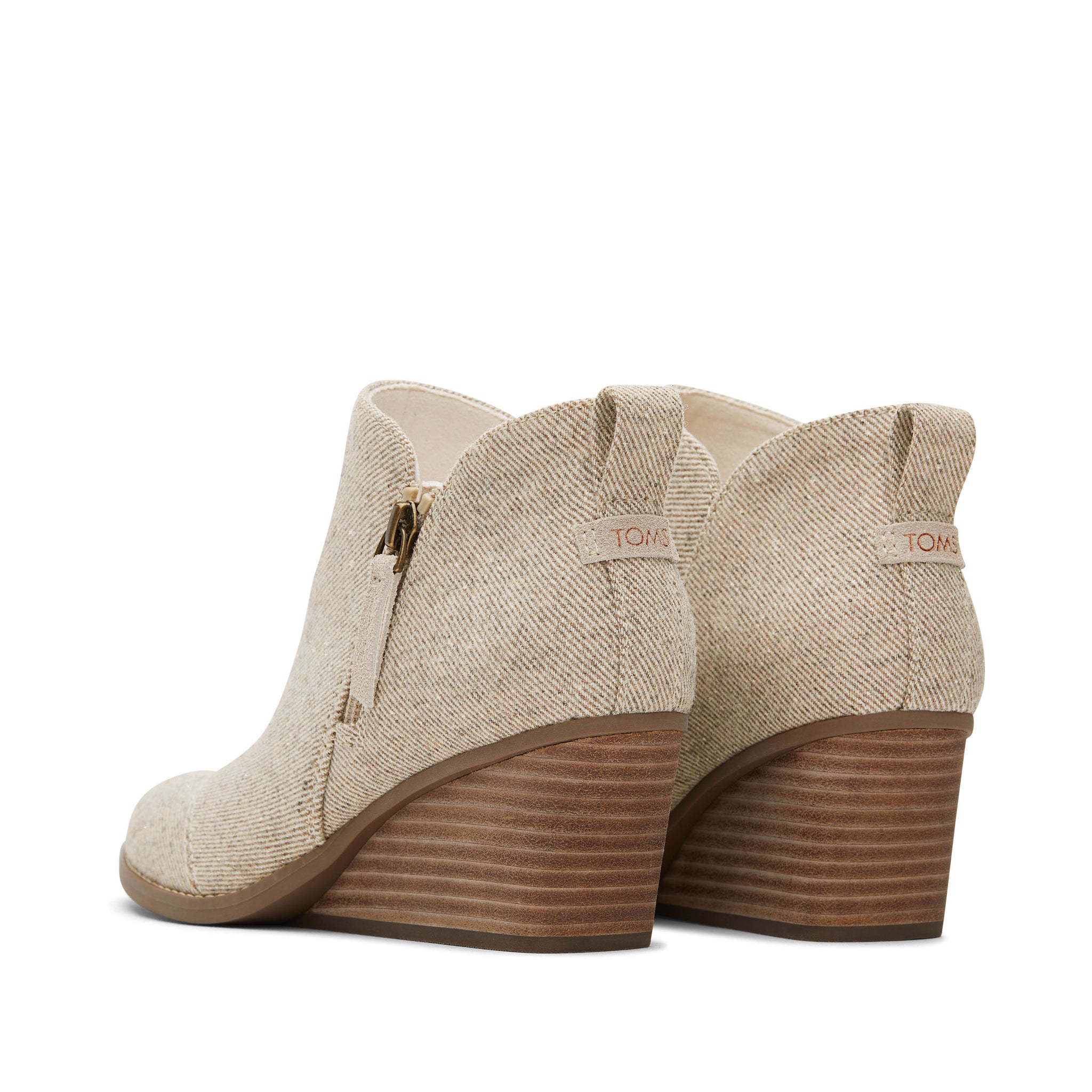 Goldie Natural Glimmer Wedge Boot Back View