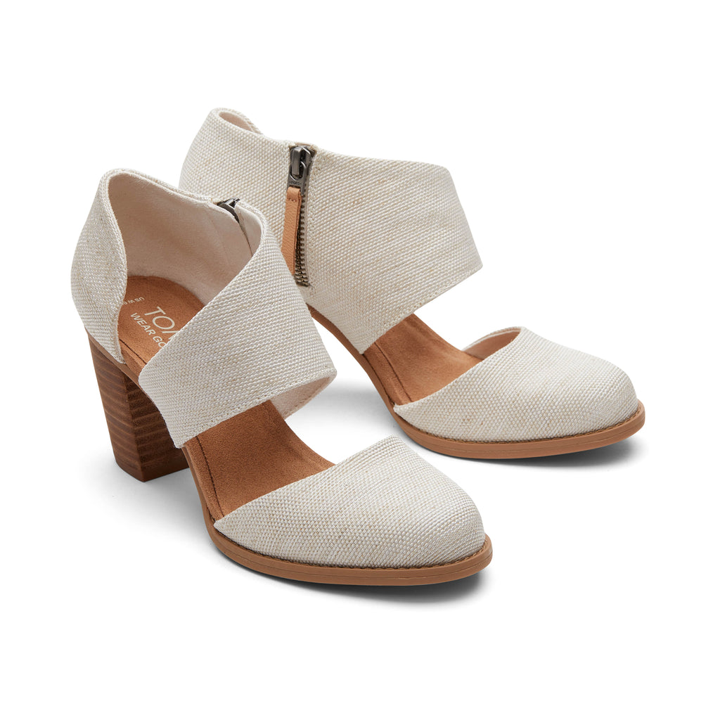 Milan Natural Closed Toe Heel Front View