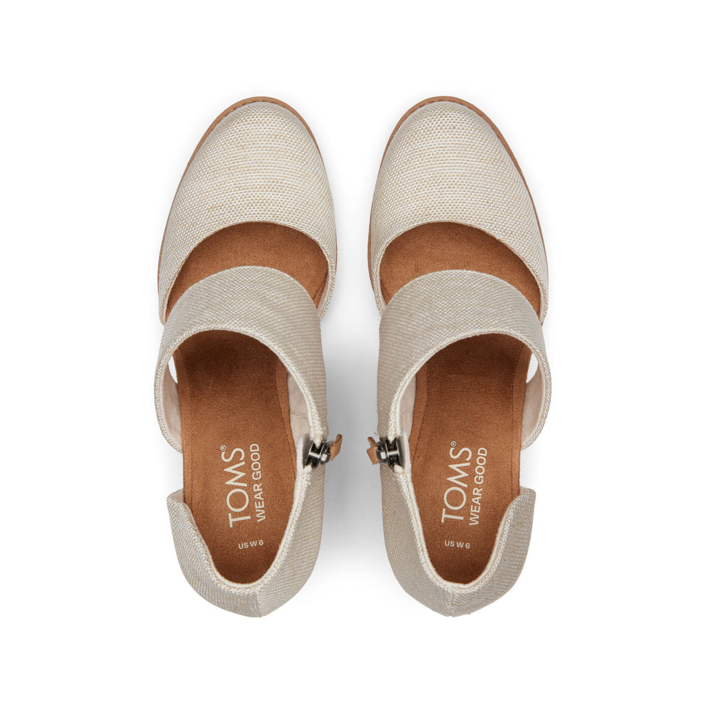 Milan Natural Closed Toe Heel Top View