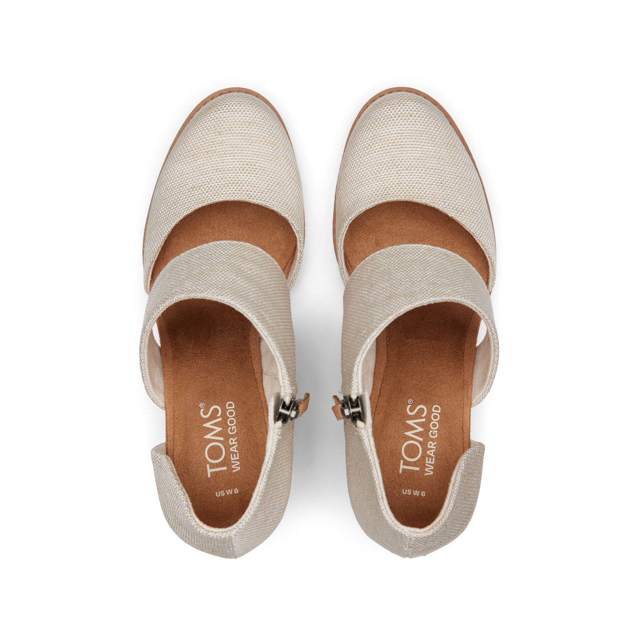 Milan Natural Closed Toe Heel Top View