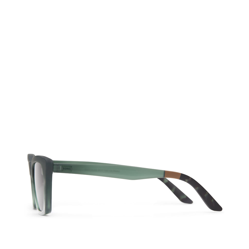 Sahara Traveler Sunglasses - Matte Green-Grey Side View