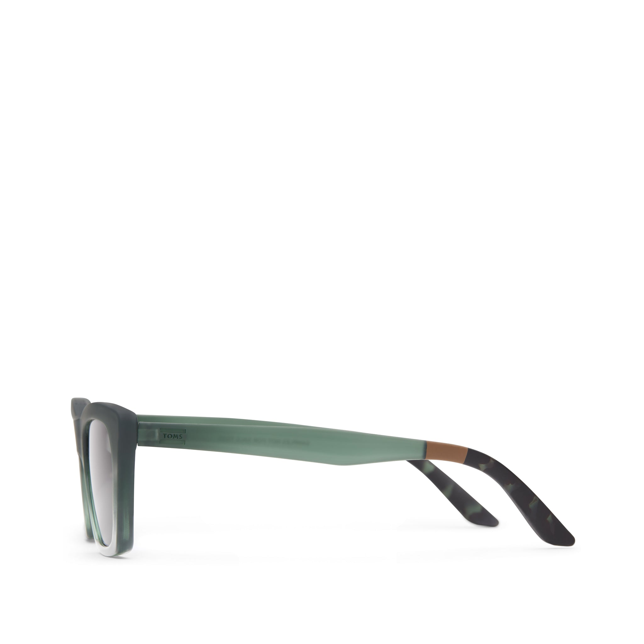 Sahara Traveler Sunglasses - Matte Green-Grey Side View
