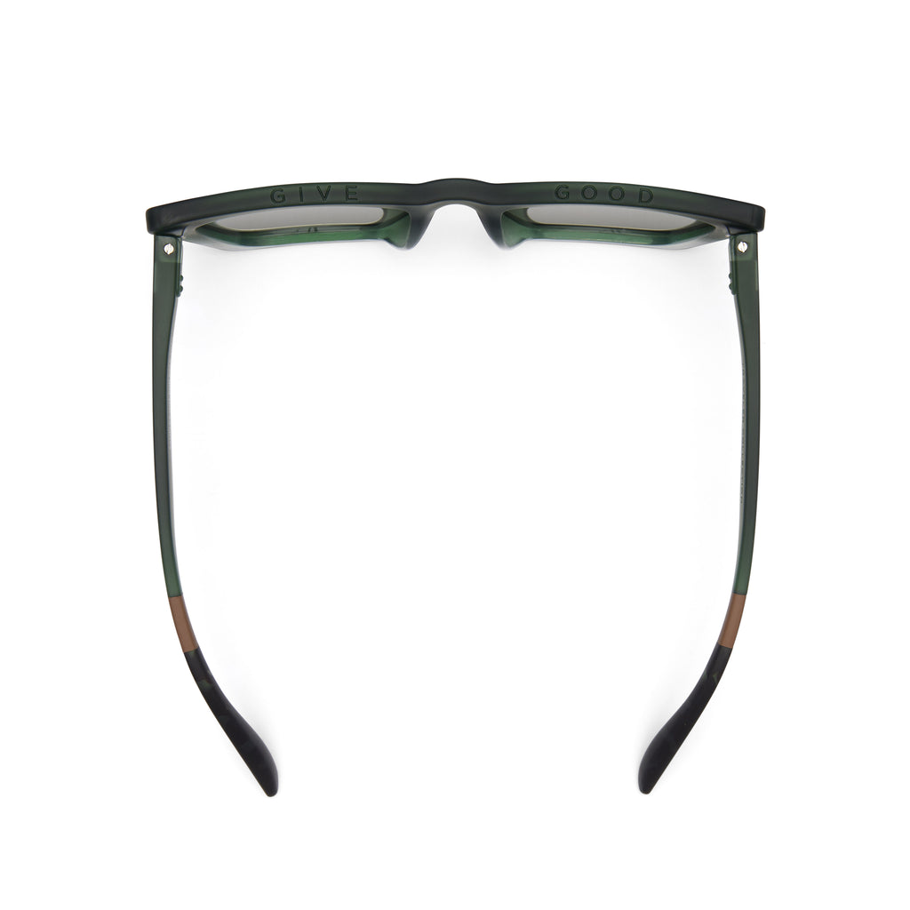 Sahara Green Traveler Sunglasses Top View