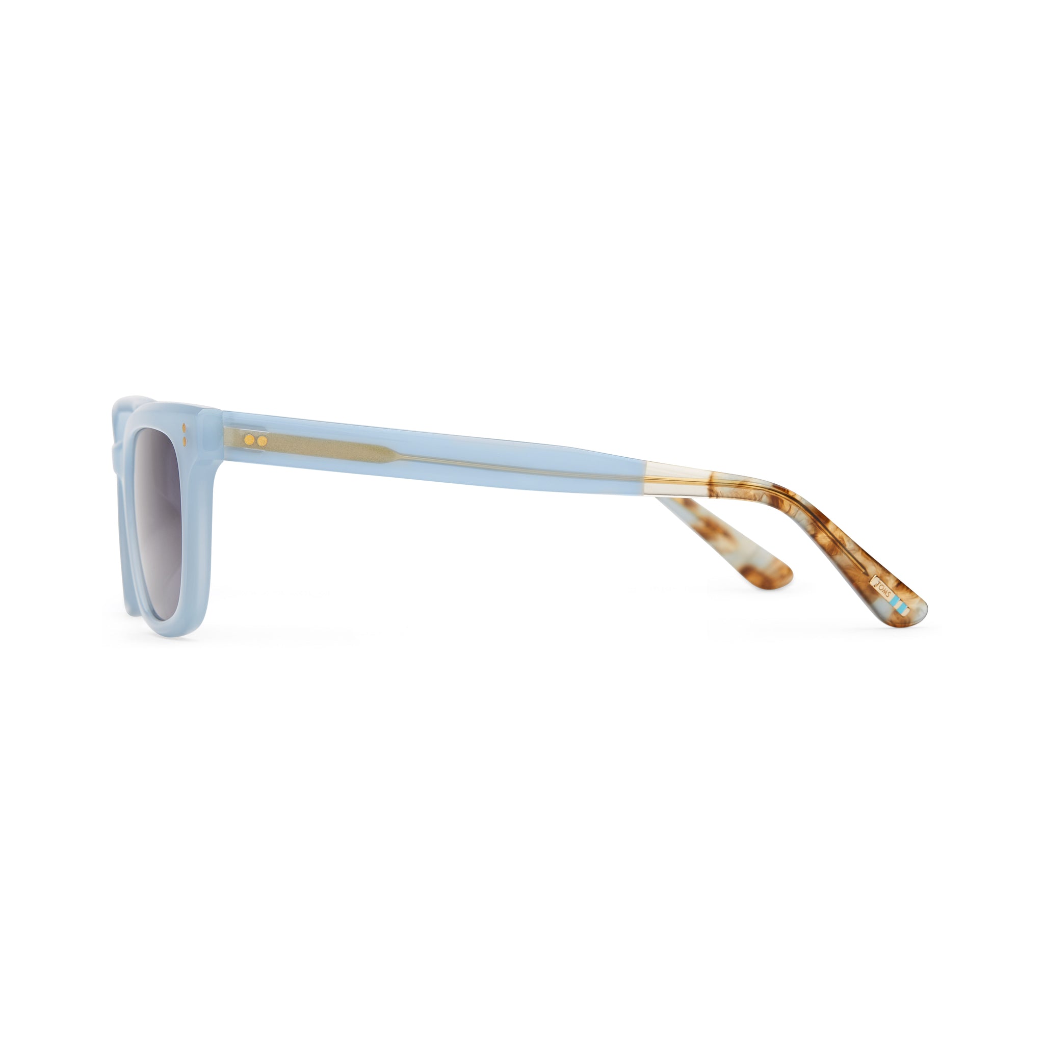 Ashtyn Milky Blue Handcrafted Sunglasses Side View
