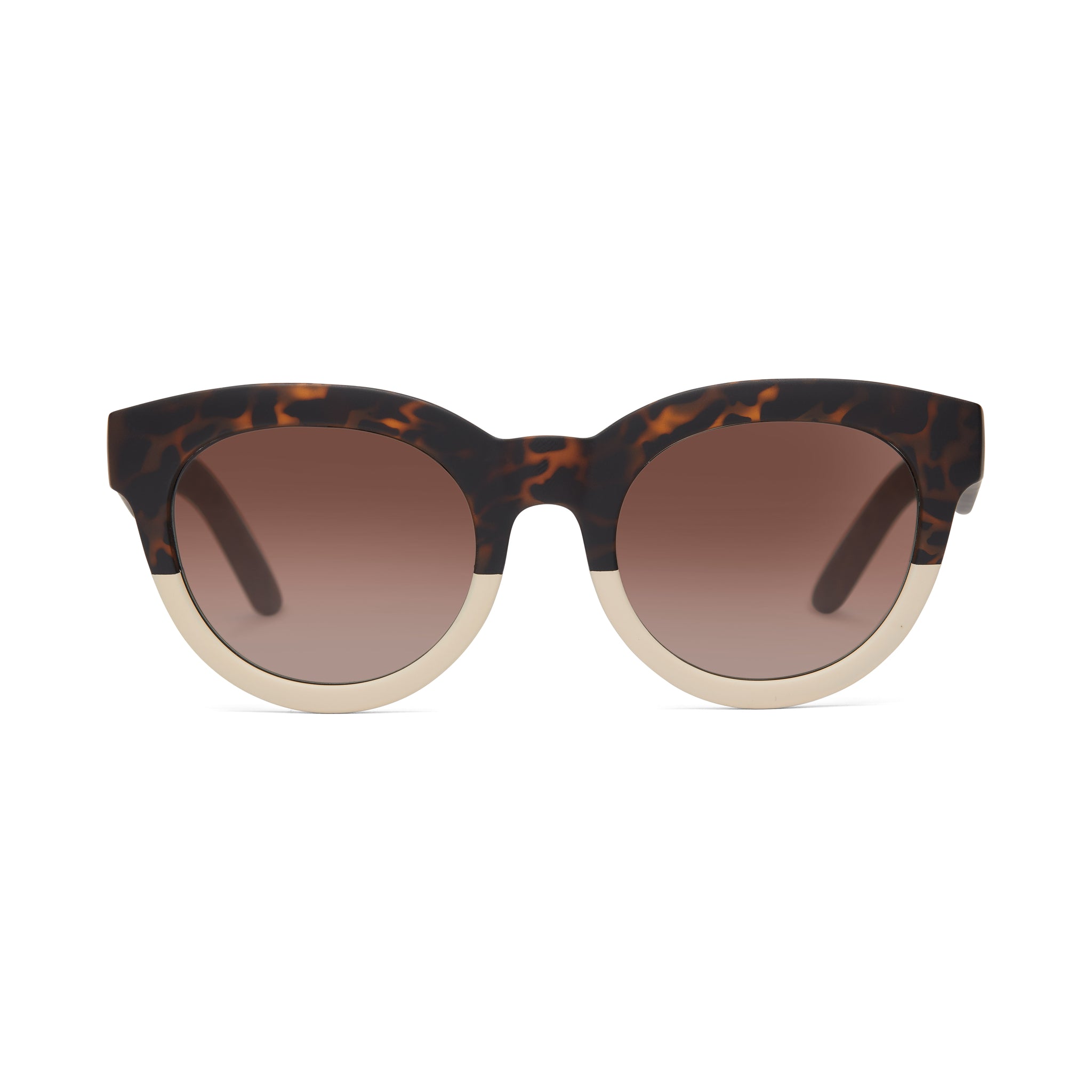 Florentin Tortoise Oatmilk Fade Traveler Sunglasses Front View