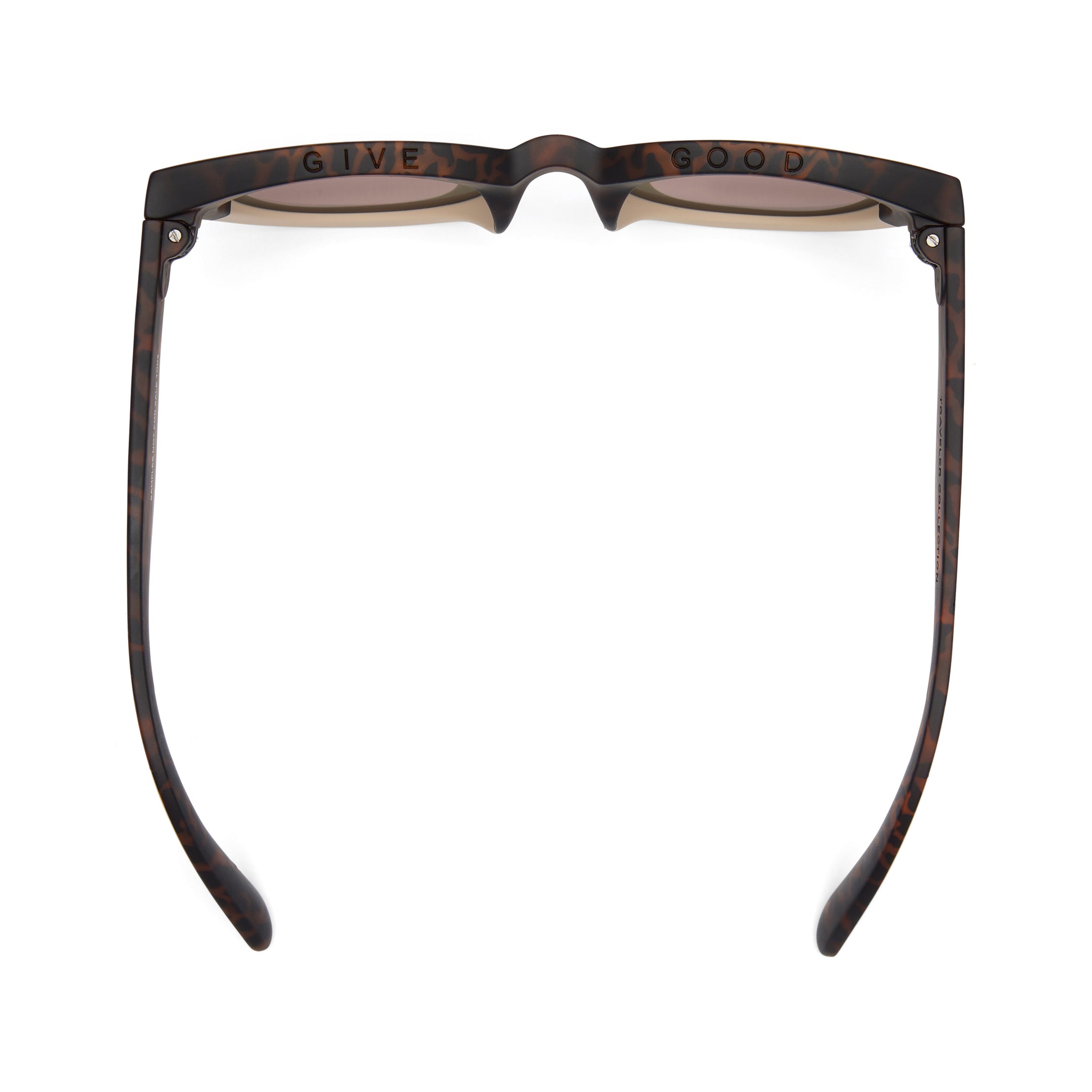 Florentin Tortoise Oatmilk Fade Traveler Sunglasses Top View