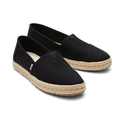 Alpargata Rope 2.0 Black Recycled Cotton Espadrille Front View