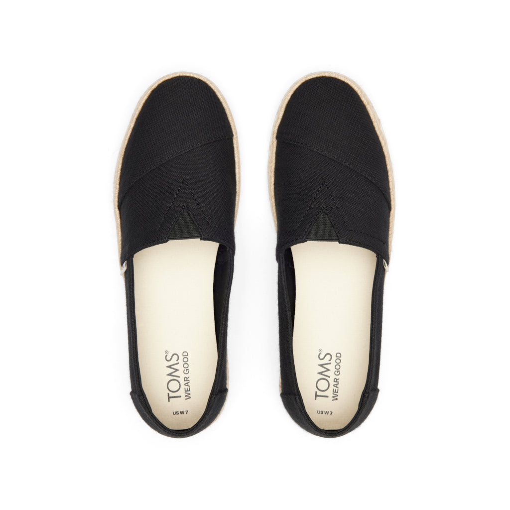 Alpargata Rope 2.0 Black Recycled Cotton Espadrille Top View