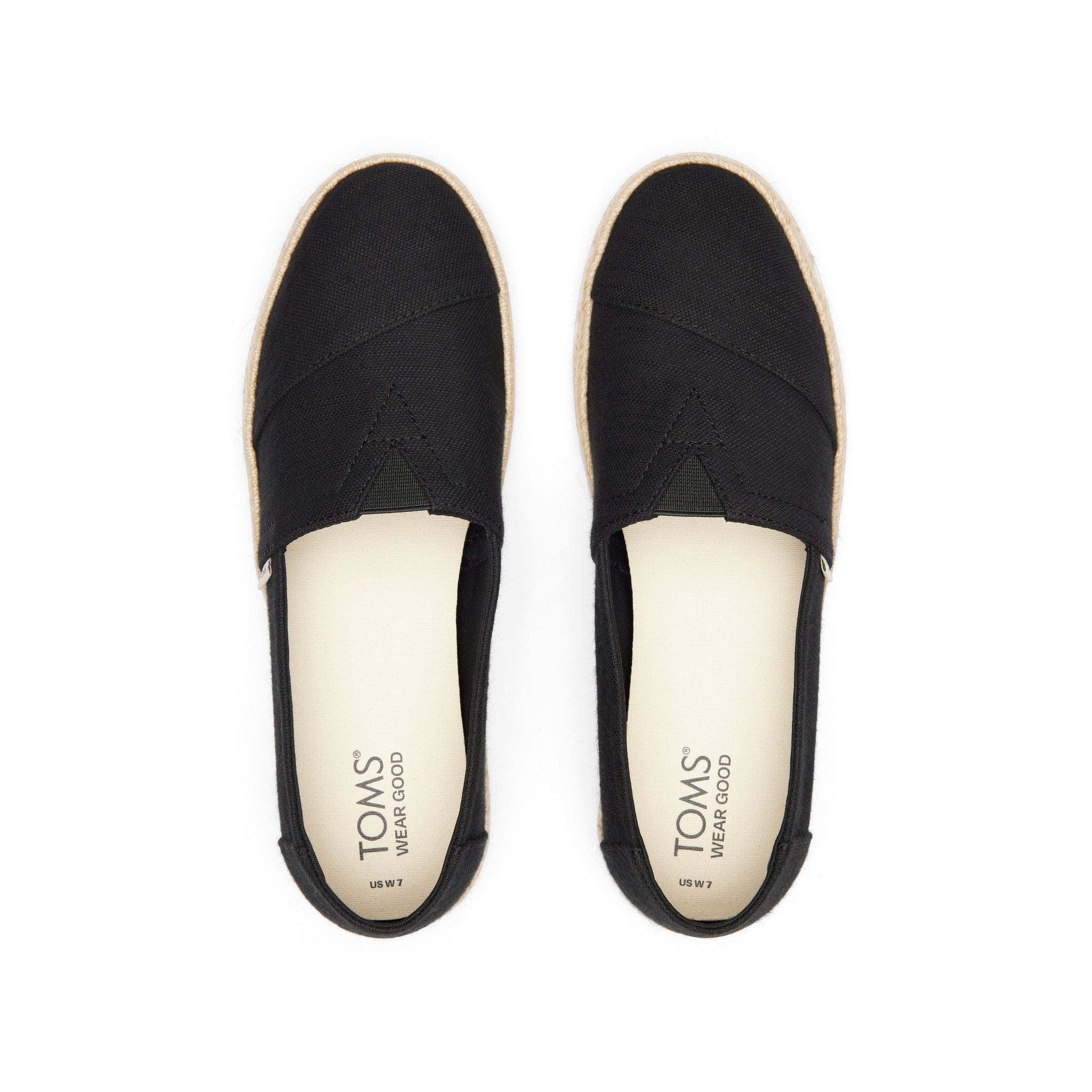 Alpargata Rope 2.0 Black Recycled Cotton Espadrille Top View