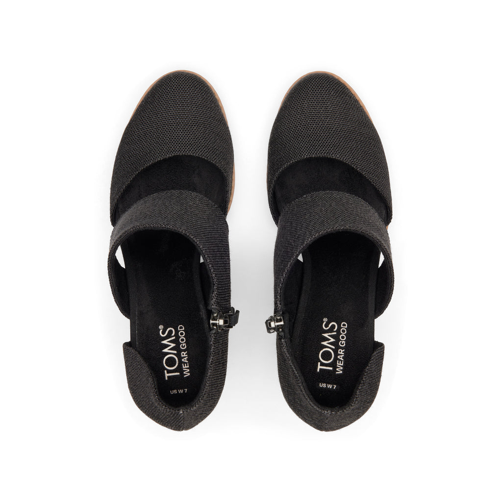 Milan Black Closed Toe Heel Top View